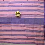 Grey with purple border dhaniakali cotton saree