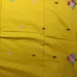 Yellow Jamdhani work cotton saree