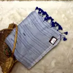 Grey with buttas Mul cotton saree