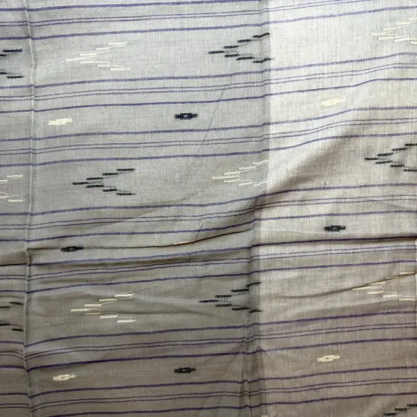 Grey with buttas Mul cotton saree