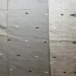 Grey with buttas Mul cotton saree