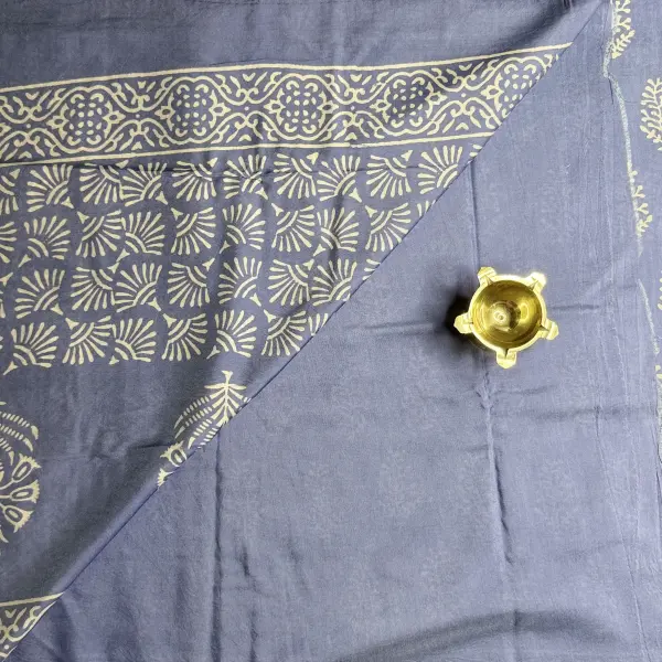 Powder Blue Pure cotton saree