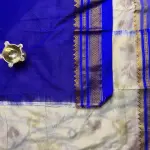 Ilakal Beige with Purple border saree