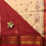 Ilakal Beige Kasuthi work saree