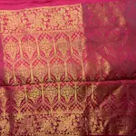 Rani Pink with Birds Motifs Mashru Silk Saree