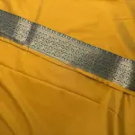 Yellow with green Benaras Semi Silk Saree