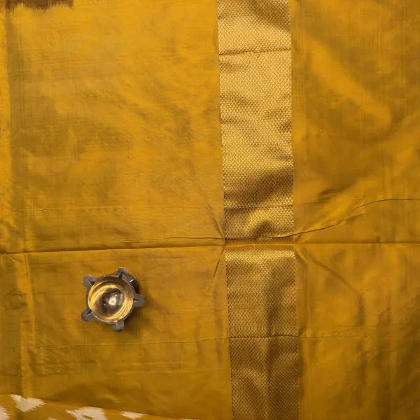 Black & Mustard Yellow Poochampalli Silk Saree