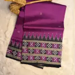Purple Bomkai Silk Saree