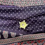 Chocolate Brown Ajrak Print Satin Modal Saree