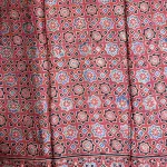 Mud Red Ajrak Modal Silk Saree