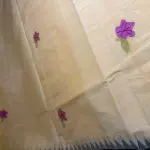 Mustard Yellow colour with Jamdhani work moirang phee pure cotton saree