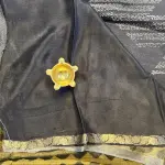 Black Pure Chiffon Saree