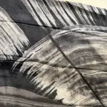 Black with Grey Pure Chiffon Saree