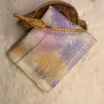 Multicolour floral pattern with sequin work Tussar Silk Saree