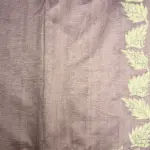 Lavender Leaf scallop border Fancy Saree