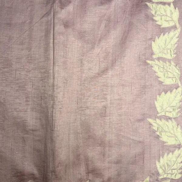 Lavender Leaf scallop border Fancy Saree