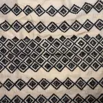 Cream Thread & Mirror work pure Tussar silk Saree