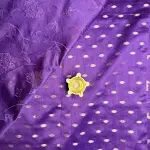 Purple Patch Work with Scallop border Organza Saree