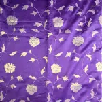 Purple Patch Work with Scallop border Organza Saree