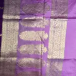 Purple With Pink Lehariya pattern Chiniya Silk Saree