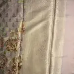 Cream Floral pattern with buttas Muga Silk Saree