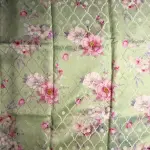 Pista Green Floral Pattern with buttas Muga Silk Saree