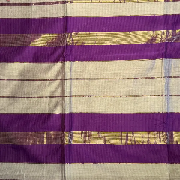 Light Brown with Grey Maheshwari Silk Cotton Saree