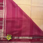 Peach with Pink Maheshwari Silk Cotton Saree