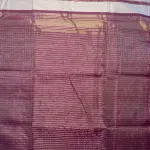 Grey with Purple Maheshwari Silk Cotton Saree