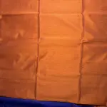 Rust Orange with Navy Blue Maheshwari Silk Cotton Saree