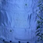 Navy Blue Patch work Semi Tussar Saree