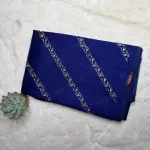 Navy Blue lehariya thread work Semi Tussar Silk Saree