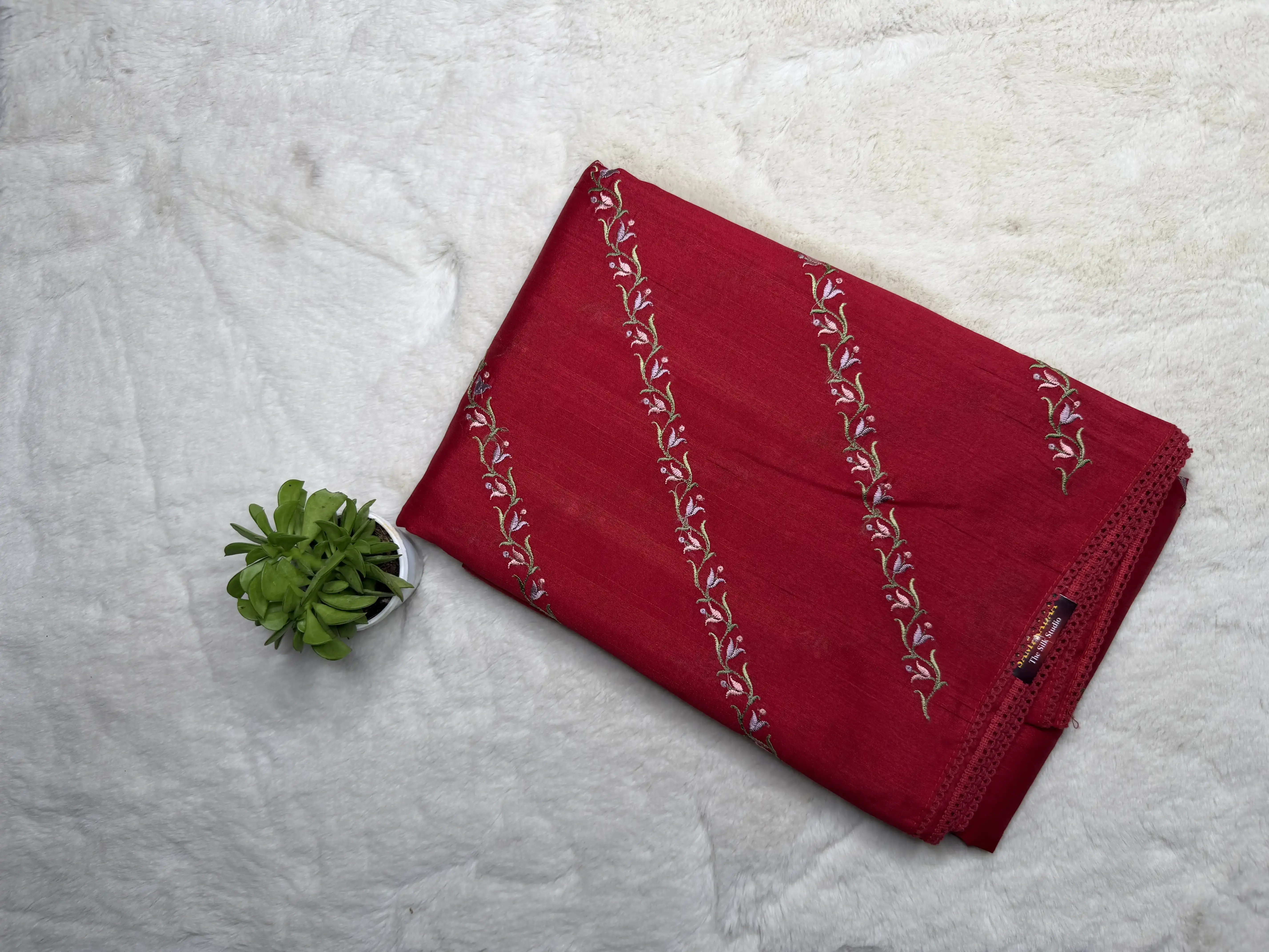 Navy Blue lehariya thread work Semi Tussar Silk Saree