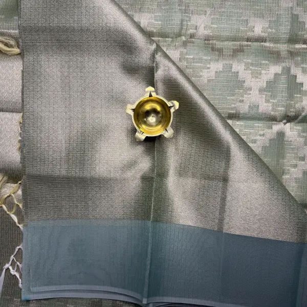 Mint Green Kota Tissue Saree