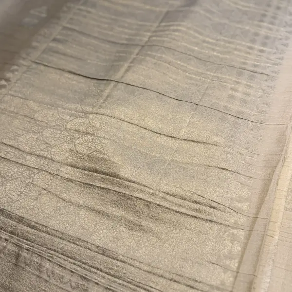 Cream Crush With buttas Viscose georgett fancy saree