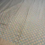 Powder Blue antique zari Pure Khaddi Georgett Saree