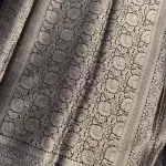 Black Floral motifs Viscose Fancy Saree