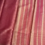 Red checks with buttas Viscose Fancy Saree