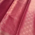 Red checks with buttas Viscose Fancy Saree