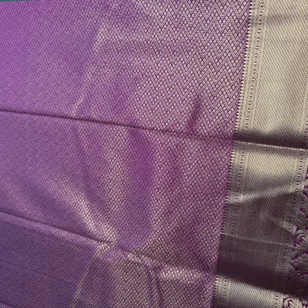 Green With Pink big border Semi Silk Saree