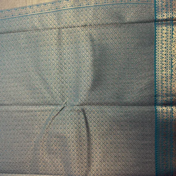 Pink With Green Border Semi Silk Saree