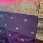 Wine body with rich border & pallu Semi Silk Saree