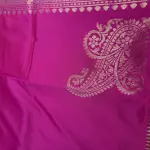 Pink with rich border & pallu Semi silk benaras saree