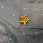 Sky blue with thread work semi organza saree