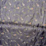 Purple all over floral thread work saree