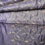 Purple all over floral thread work saree