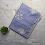 Lavender thread work kota cotton saree