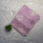 Rose pink thread work kota cotton saree