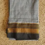 Ilakal Black and White checks pattern Saree