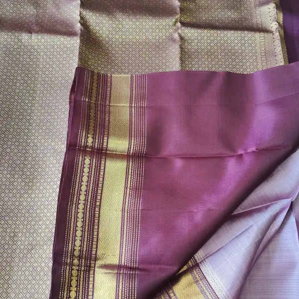 Lavender Pure kanchipuram silk saree